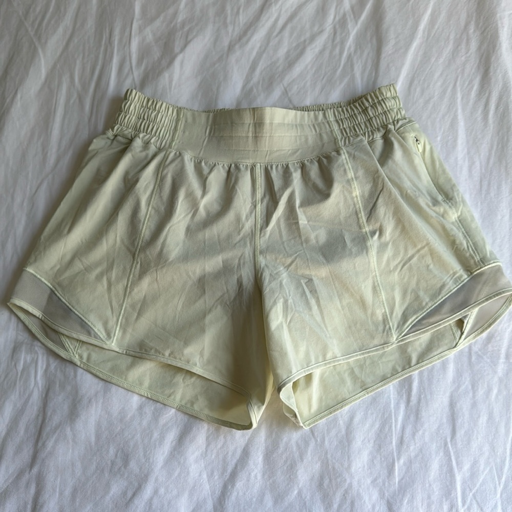 Lululemon lime hotty hot running shorts